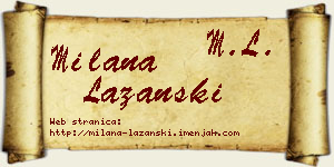 Milana Lazanski vizit kartica
